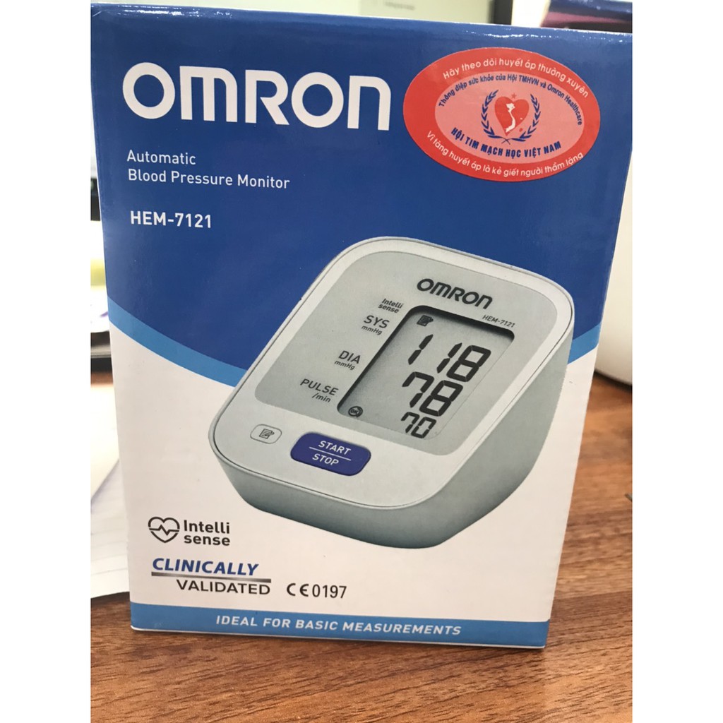 Máy đo huyết áp bắp tay Omron HEM-7121  + Tặng bộ đổi nguồn Y