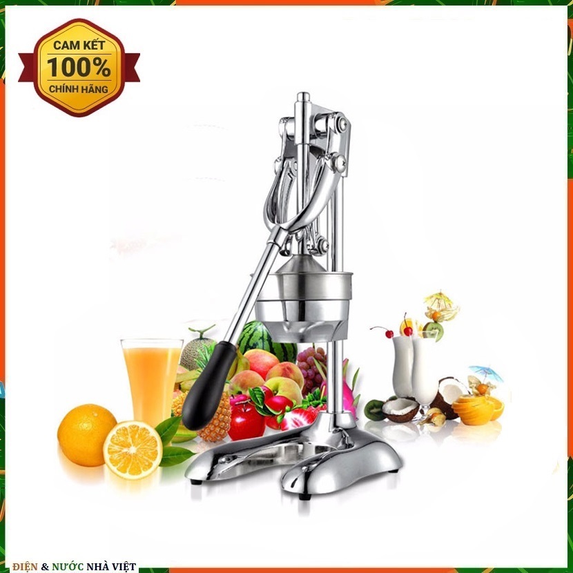 MÁY VẮT CAM INOX THƯƠNG HIỆU VORTEX CƠ CAO CẤP - TRỌNG LƯỢNG THỰC TẾ 4,5 KG - KÍCH THƯỚC THỰC TẾ 20x26x49 CM - CHÂN ĐẾ VỮNG KHÔNG BỊ LUNG LAY