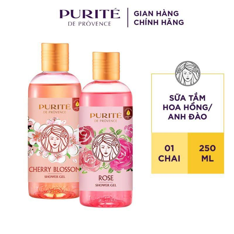 Sữa tắm purite hoa anh đào và hoa hồng 250ml