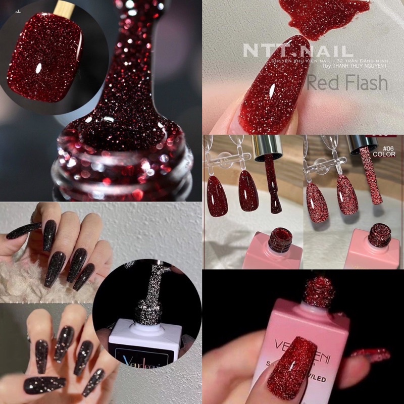 Sơn gel nhũ flash đen , đỏ siêu HOT