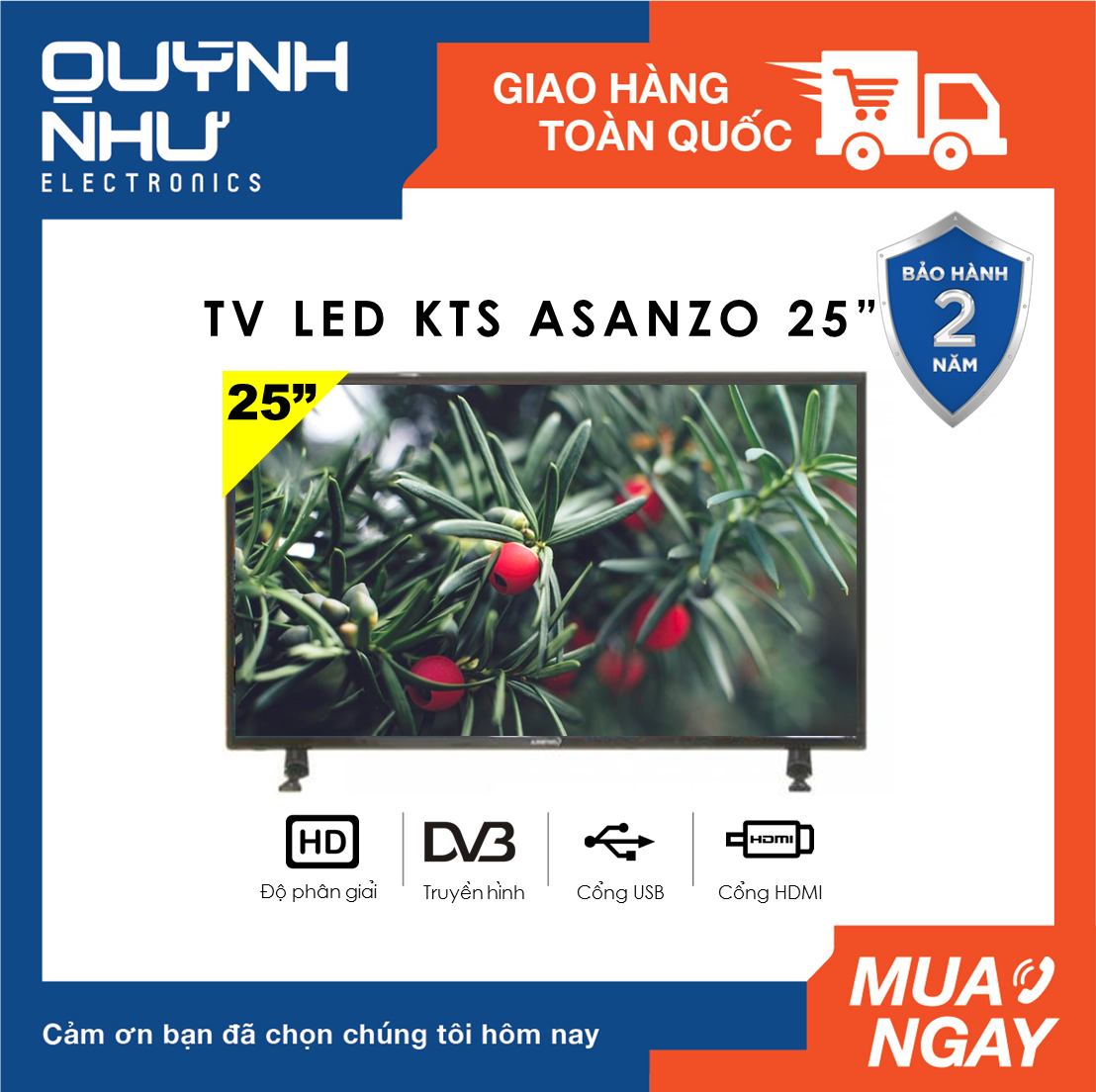 Tivi led asanzo 25 inch model 25s200t2 - tivi giá rẻ - bảo hành 2 năm