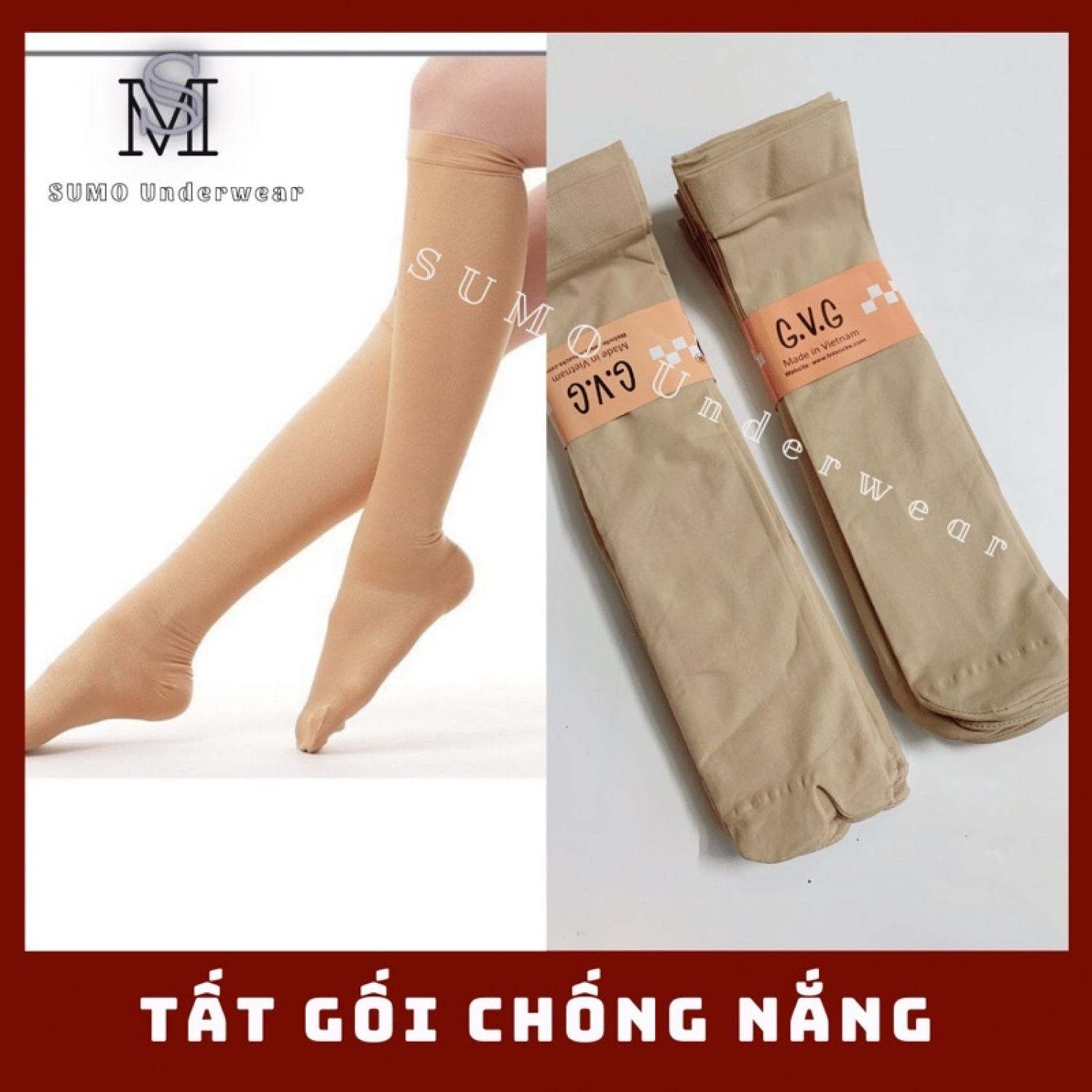  Tất vớ xỏ ngón dài tới gối dày dặn chống nắng chống tia uv bảo vệ da chân 