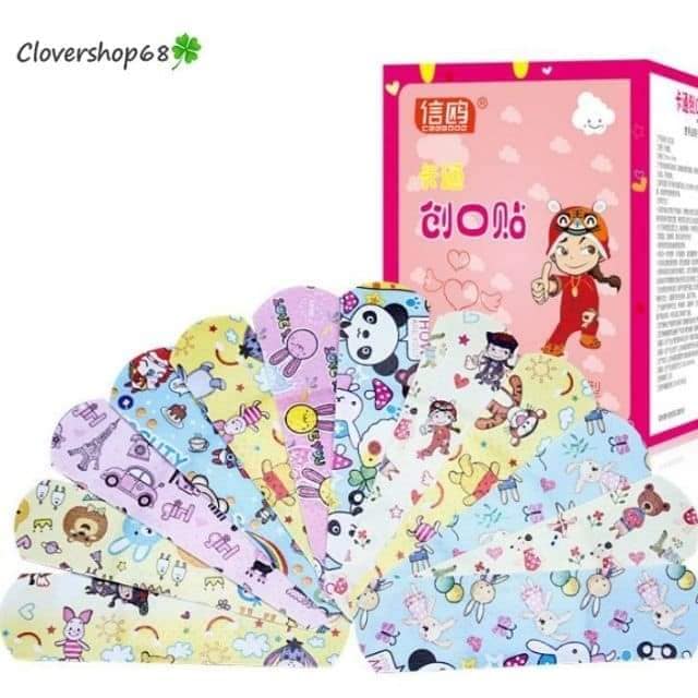 Hộp 100 miếng băng cá nhân hoạt hình xinh xắn
