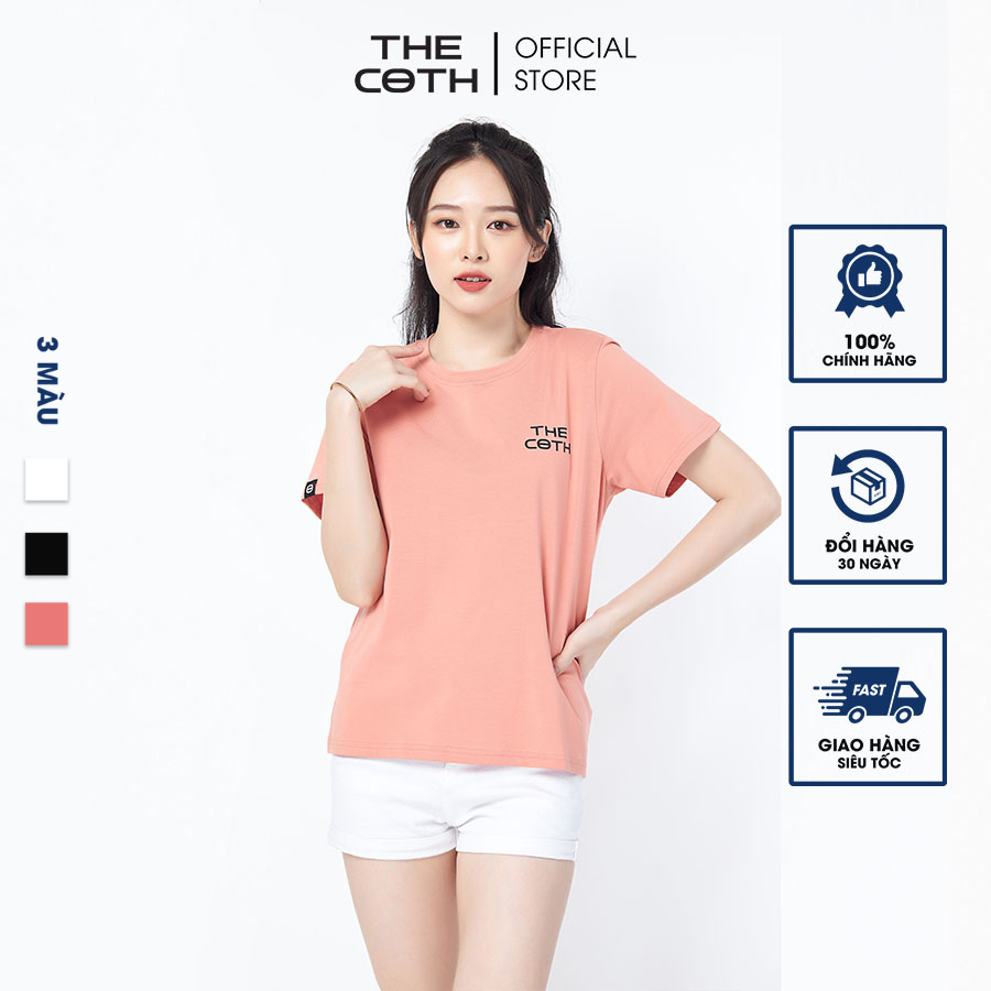 Áo Thun Nữ Form Rộng Hàng Hiệu In chữ THE COTH - Chất Vải Cotton Co Giản Mát Mẻ AT1F1007