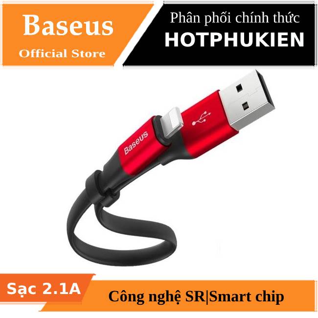 Dây cáp sạc lightning hỗ trợ sạc nhanh 2.1A dài 23cm hiệu BASEUS Nimble cho iPhone / iPad - Phân phối bởi hotphukien
