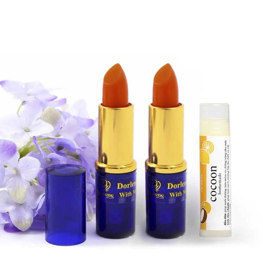 [HCM]Combo 2 son dưỡng môi giảm thâm Dorlene Thái Lan tặng 1 son dưỡng