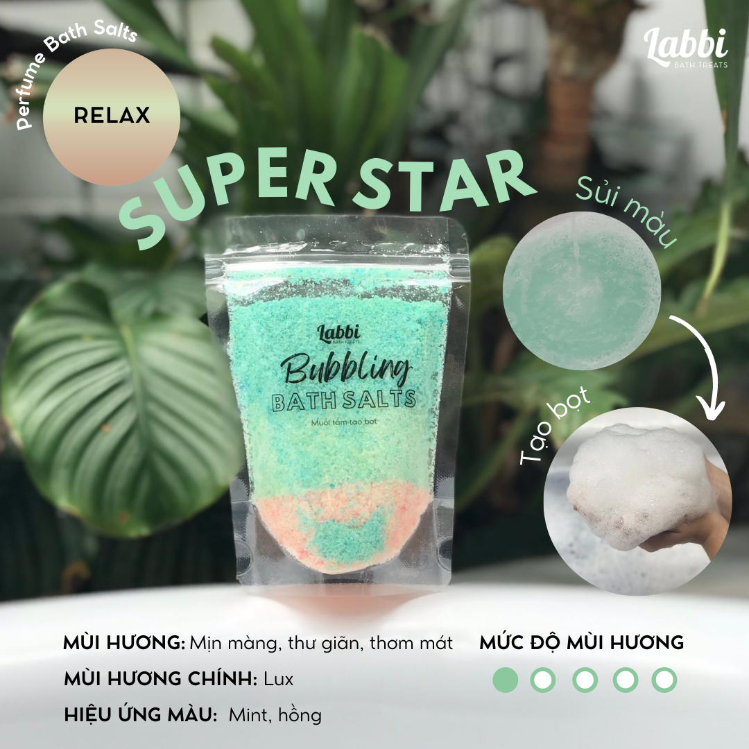 Super star tạo bọt bồn tắm / muối tắm tạo bọt / bubble salts
