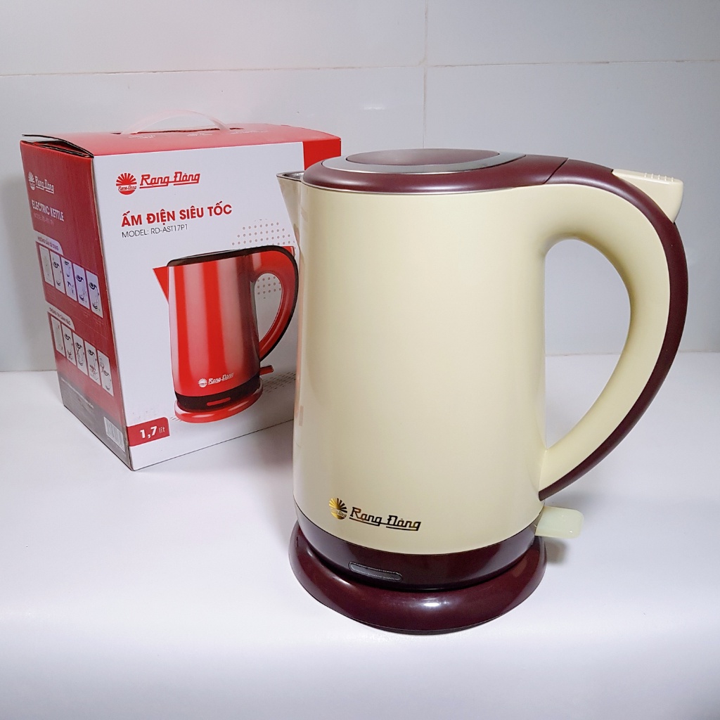 Ấm siêu tốc đun nước 1,7l rạng đông siêu bền, 2 lớp, rd-ast17p1
