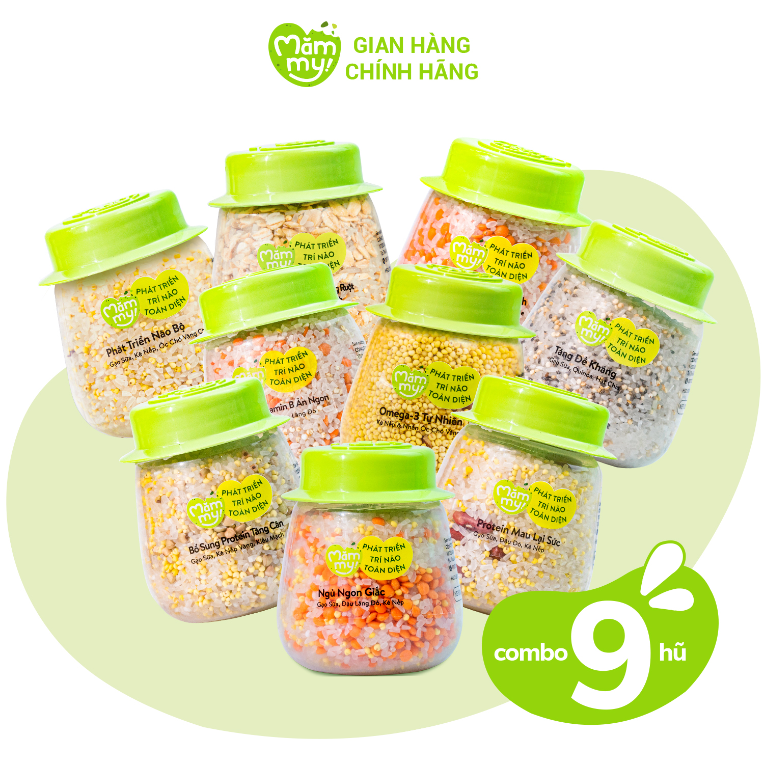 Hũ hạt mix sẵn cho bé ăn dặm nhiều chất dinh dưỡng kết hợp bởi gạo sữa và nhiều loại hạt quý, 1 hũ/135g
