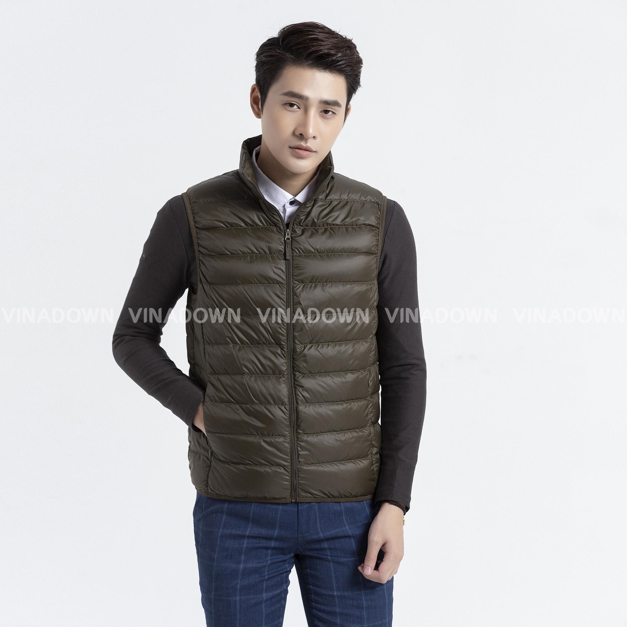 VND-M04-ÁO LÔNG VŨ GILE CỔ CAO NAM VINADOWN