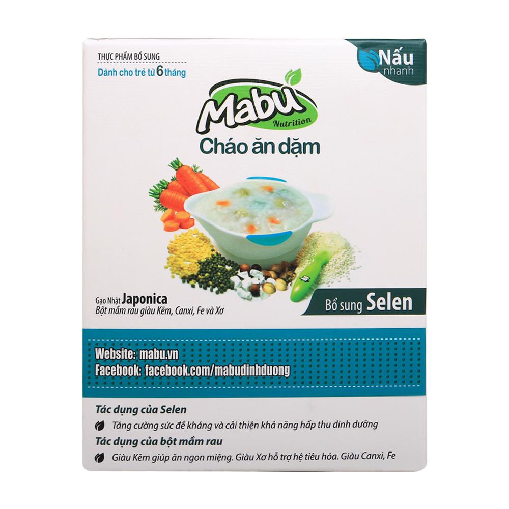 Cháo ăn dặm Mabu số 2 - Dành cho bé từ 6 tháng trở lên - Bổ sung Selen, Kẽm, Canxi, Sắt và chất xơ cho bé