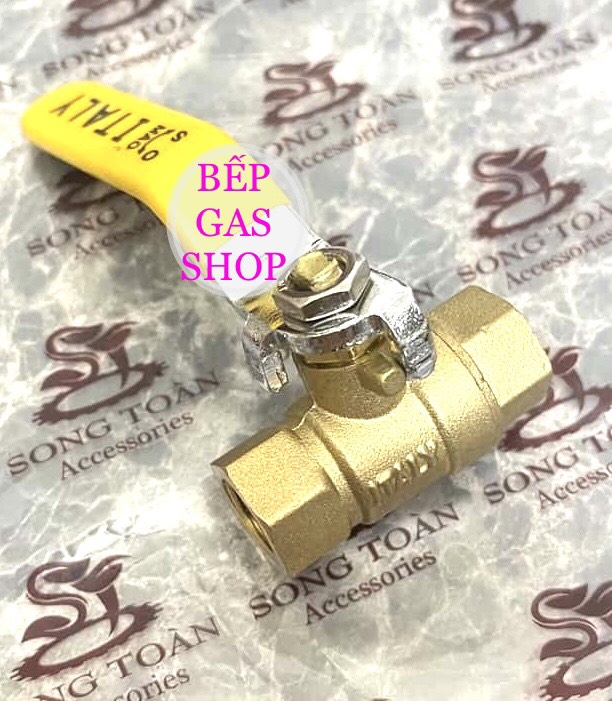 Van bi italy / van khóa 13 van tay gạt đồng thau italy ren: 13mm -