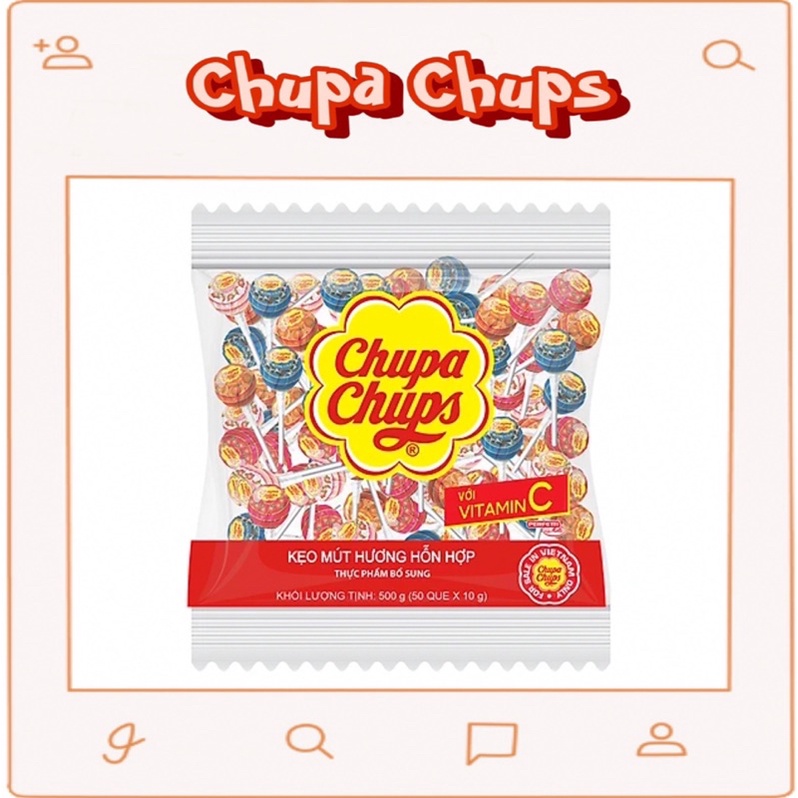 Kẹo mút chupa chups hương trái cây hỗn hợp