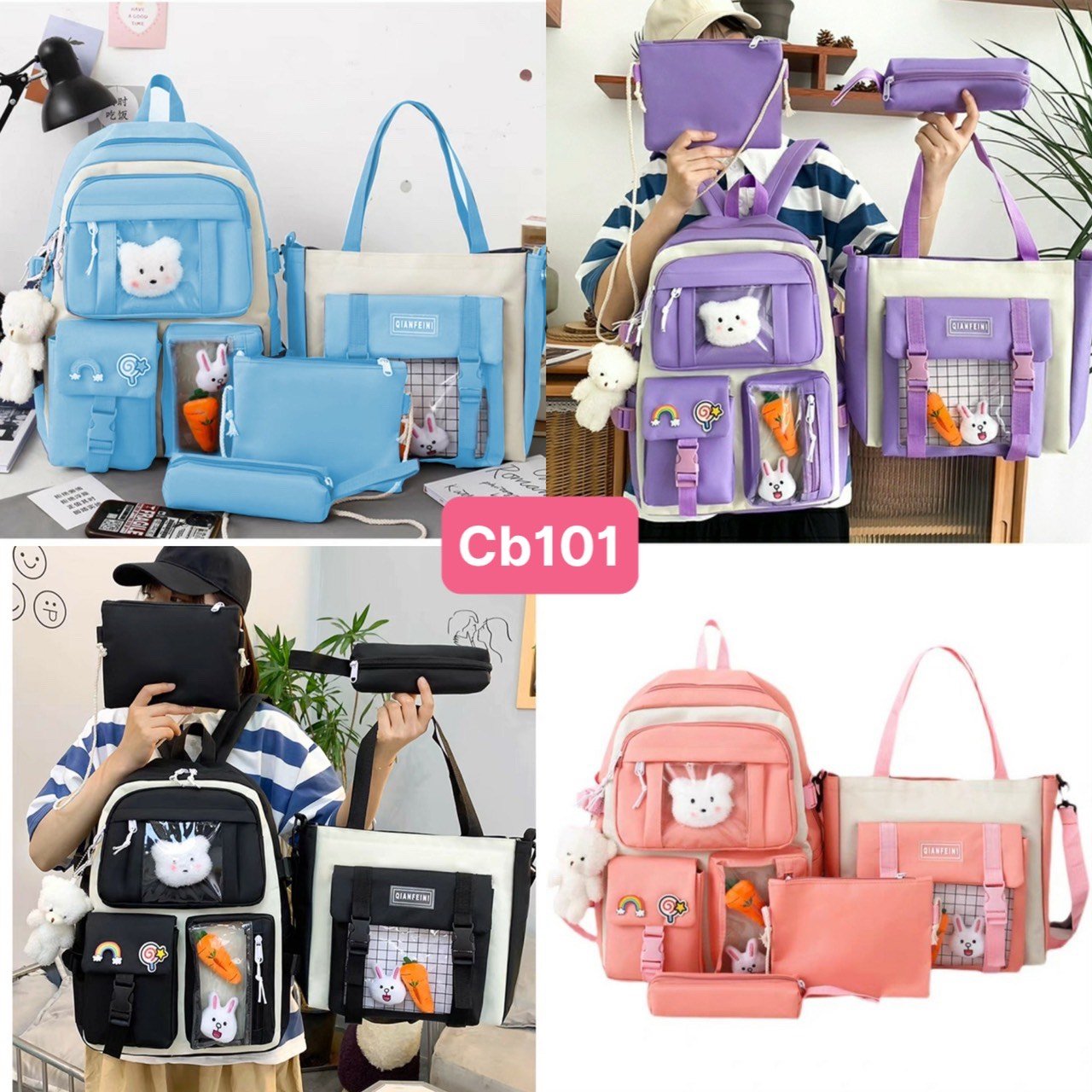 Balo combo 4 món 3 bộ trong cb101