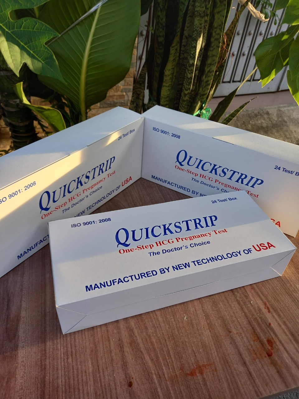 3 hộp, hộp 24 que , que thử thai quickstrip