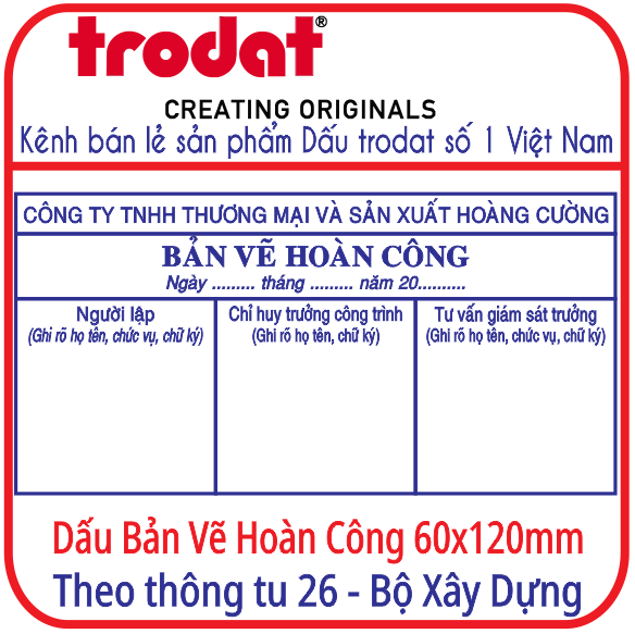 Khắc dấu bản vẽ hoàn công thông tư 26 bộ xây dựng