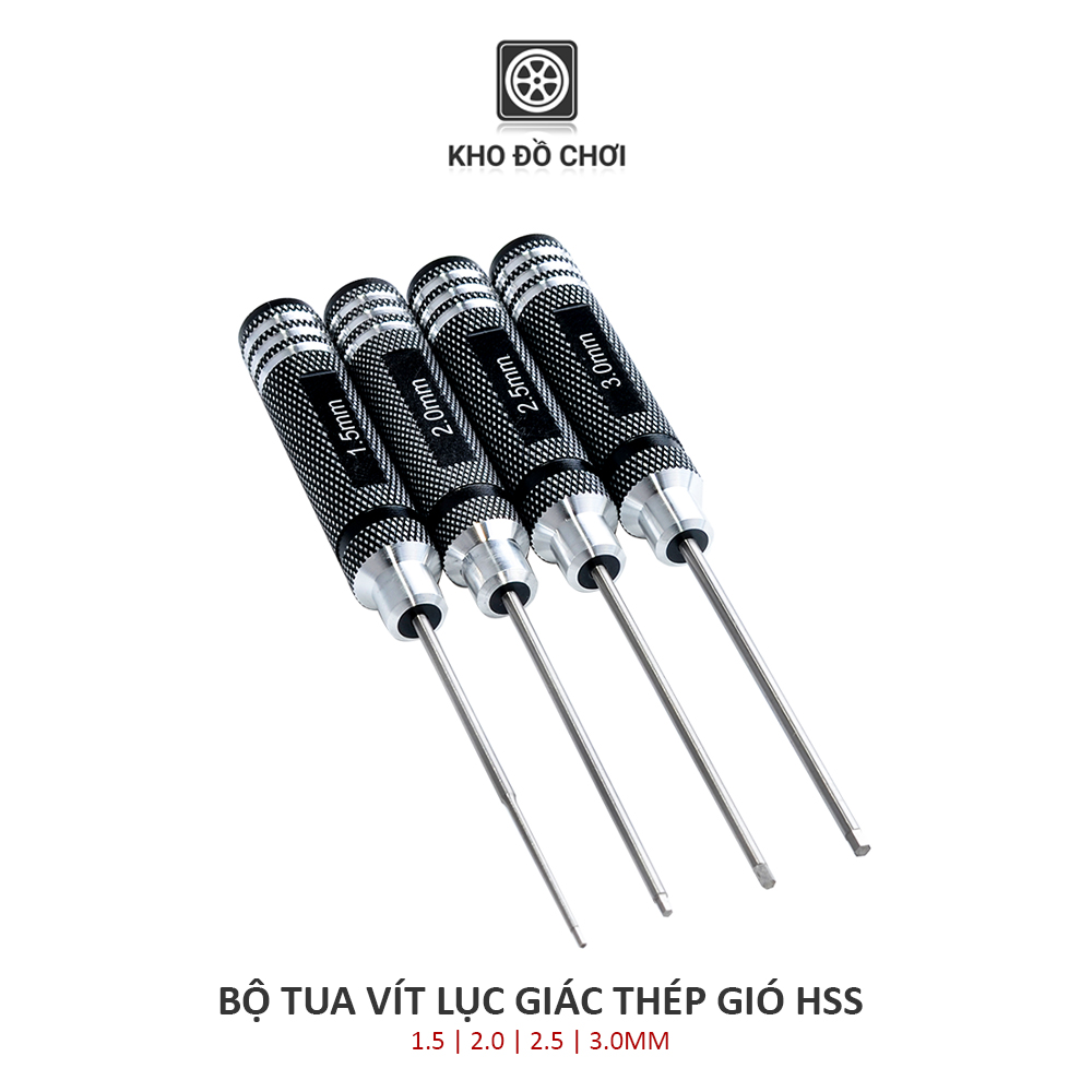 Tua vít lục giác 1.5/ 2.0/ 2.5/ 3.0mm - làm từ thép gió