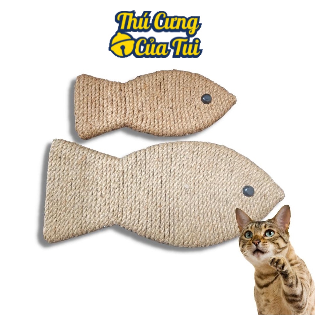 Bàn cào móng bằng dây thừng cho mèo hình con cá dễ thương - Thú Cưng Của Tui