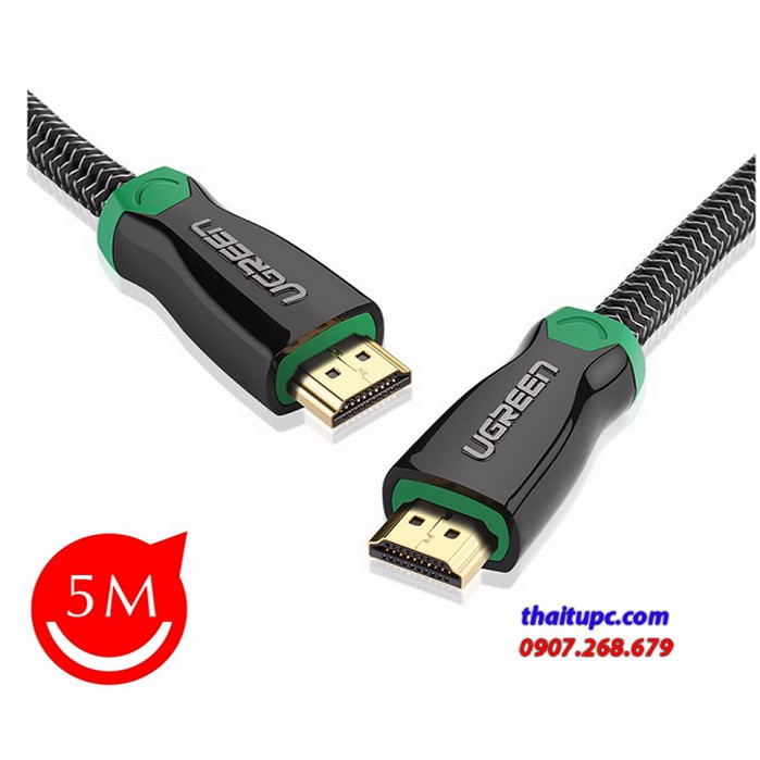 Cáp hdmi 2.0 dài 5m hỗ trợ full hd 4kx2k chính hãng ugreen 40412 cao cấp