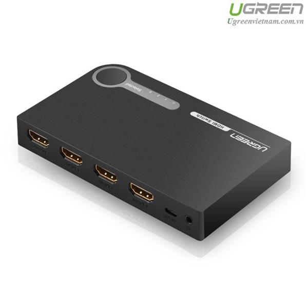 Bộ switch chuyển mạch 3 vào 1 hdmi ugreen 40234 màu đen