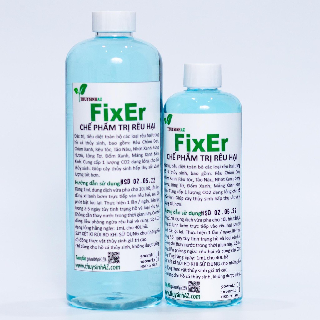 FixER chế phẩm trị rêu hại hồ cá thủy sinh (500mL - 1000mL)