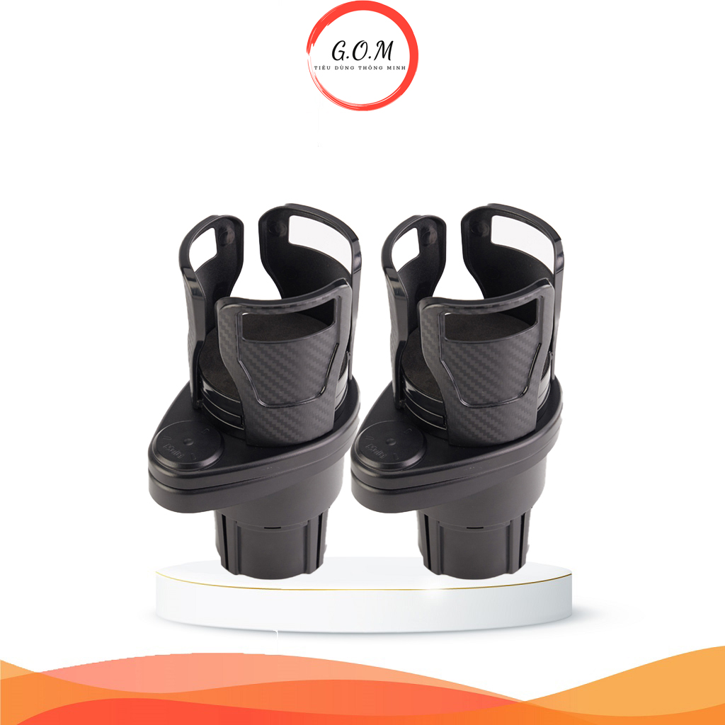 Khay cốc đựng đồ uống thức ăn đa năng, xoay 360 trên ô tô gom ci4