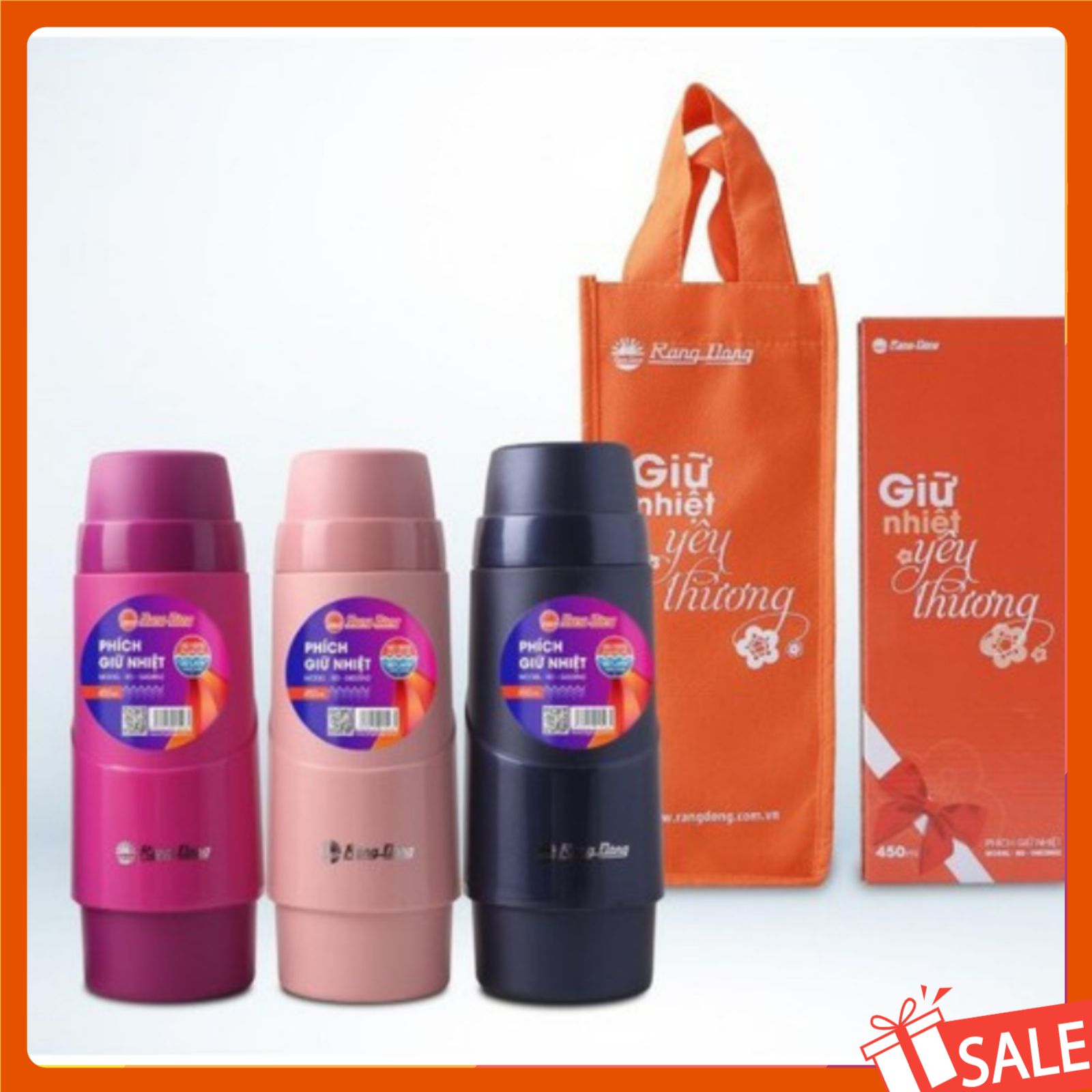 Phích giữ nhiệt rạng đông 450ml - bình giữ nhiệt rạng đông, giữ nóng tới 12h, giữ lạnh tới 24h
