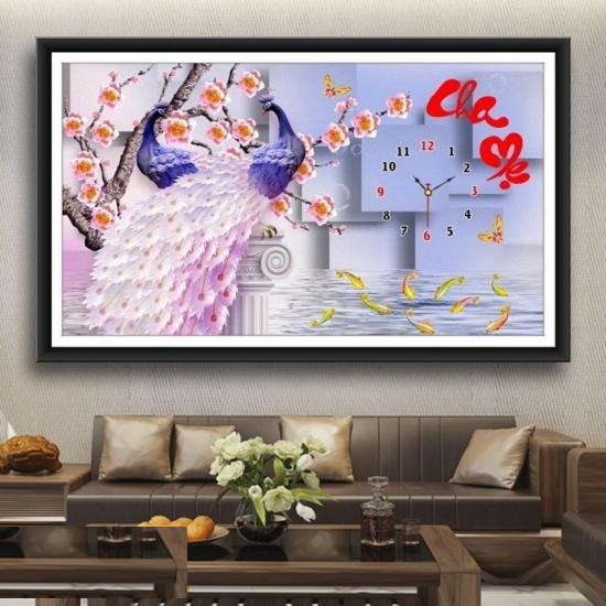Tranh đính đá Cha Mẹ (khổ nhỏ) 90x55 cm -️ VS257