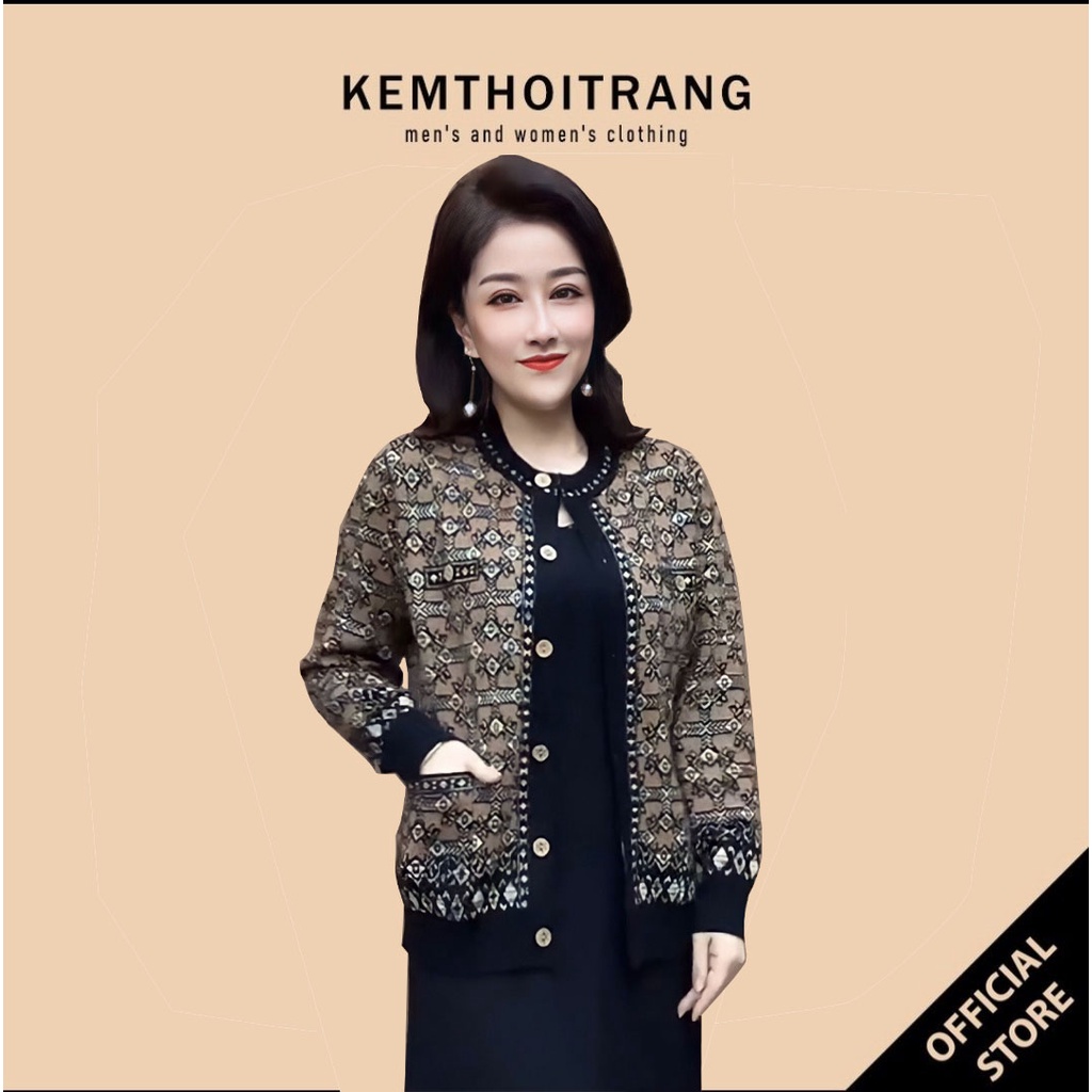 Áo khoác thu đông cao cấp - Áo khoác trung niên cho mẹ