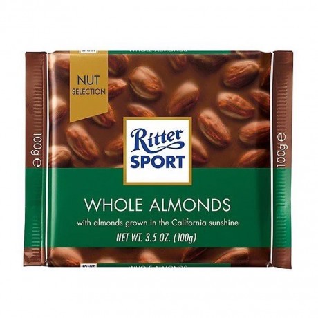 HCM GIAO NHANH, DATE MỚI NHẤT Socola Sữa Nhân Hạnh Nhân Ritter Sport 100g Sản Phẩm Nhập Khẩu Đức