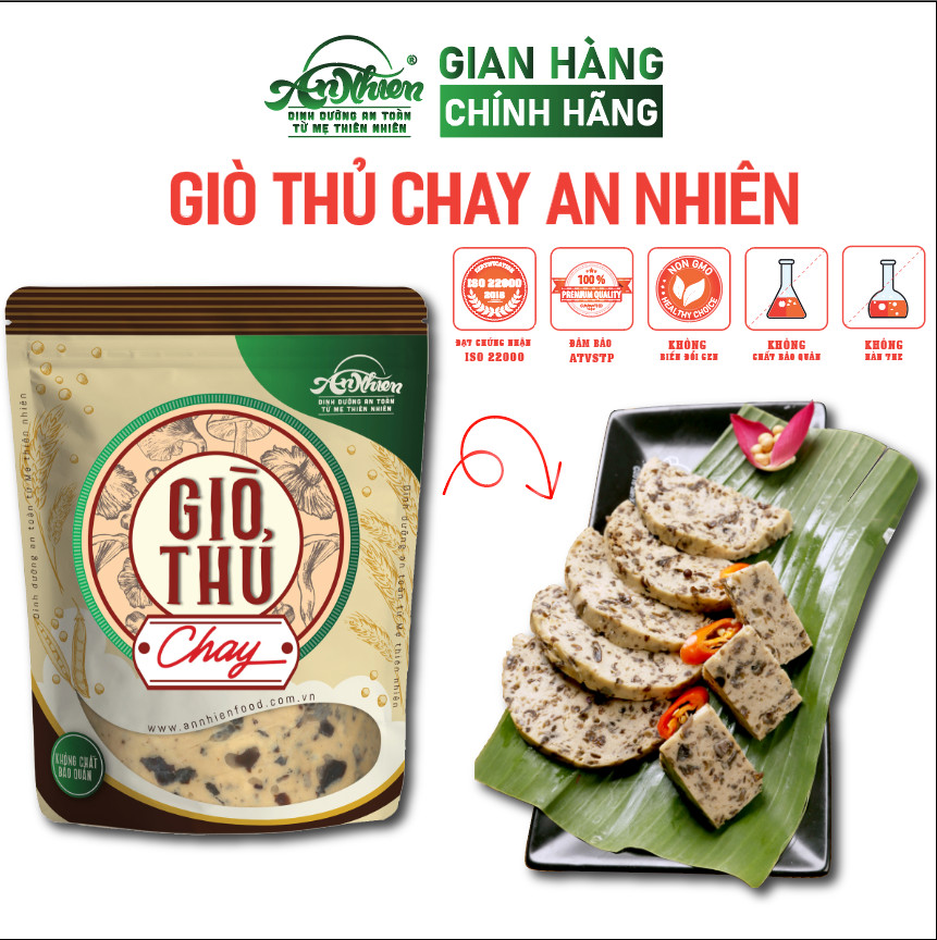 Giò thủ chay an nhiên 500g thực phẩm chay dinh dưỡng, thuần chay