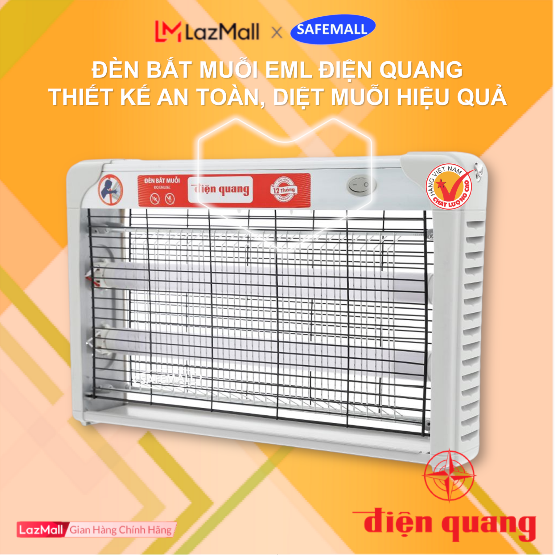 Lamp catching mosquito electrooptical đq genuine đủ size, safety Design with children EML01 / EML02 / EML03 / EML04L / EML05L / EML06, mosquito Killer no harmful health warranty 12 months-genuine goods safemall