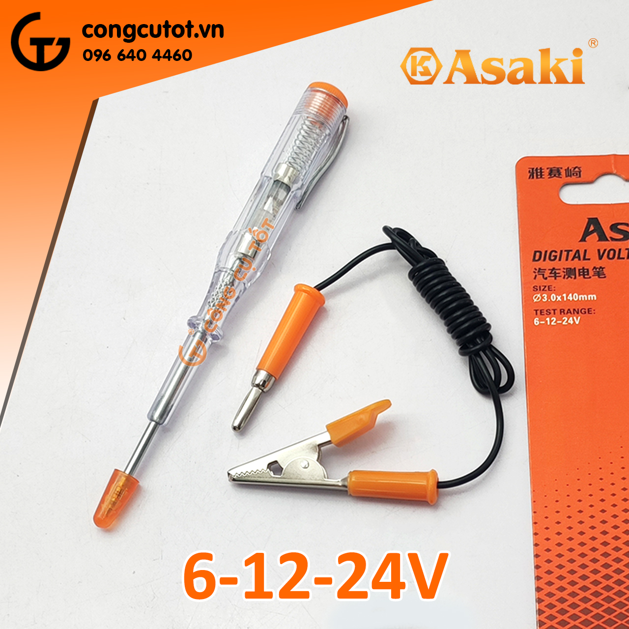 Bút thử điện 6-24V ASAKI AK-9063, Kingtony 9DC22