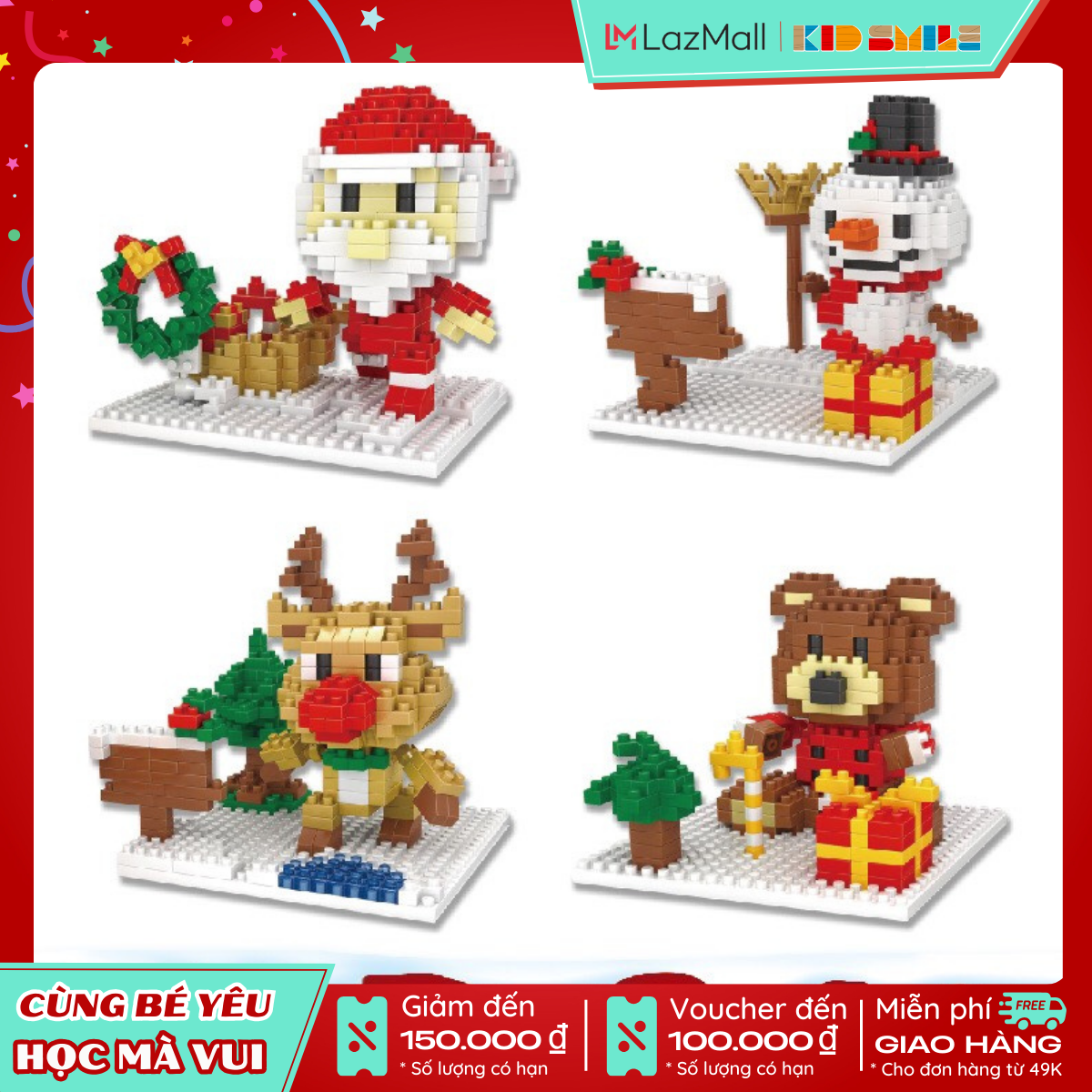 Quà tặng Giáng Sinh, Noel, Đồ chơi xếp hình 290 đến 321 chi tiết ( loại nhỏ dày 3mm ) PHÙ HỢP VỚI TRẺ TỪ 6 TUỔI TRỞ LÊN chất liệu nhựa ABS cao cấp kích thích phát triển trí não