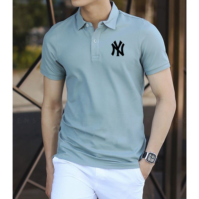Áo polo nam NY vải cá sấu lạnh lên phom cực men