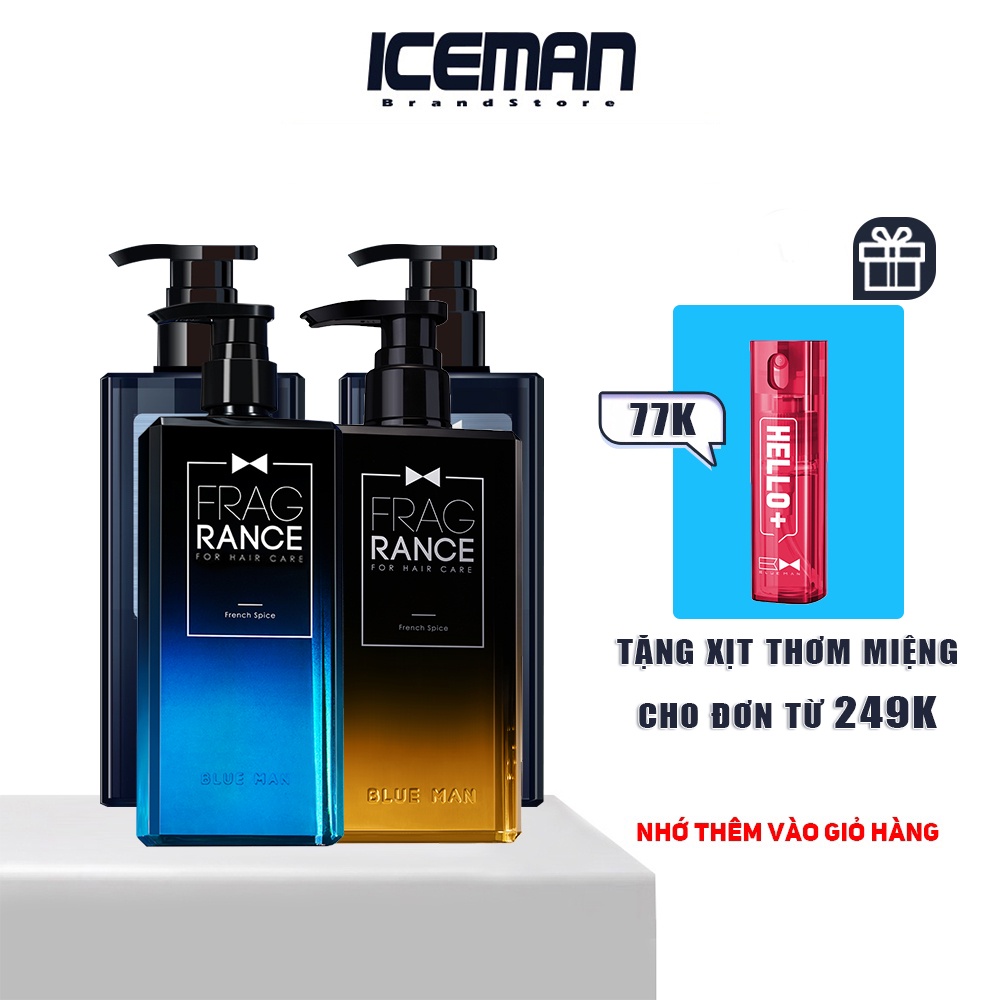 Dầu gội nam blueman - sạch gàu, làm mềm mượt tóc hương nước hoa thơm lâu 400ml
