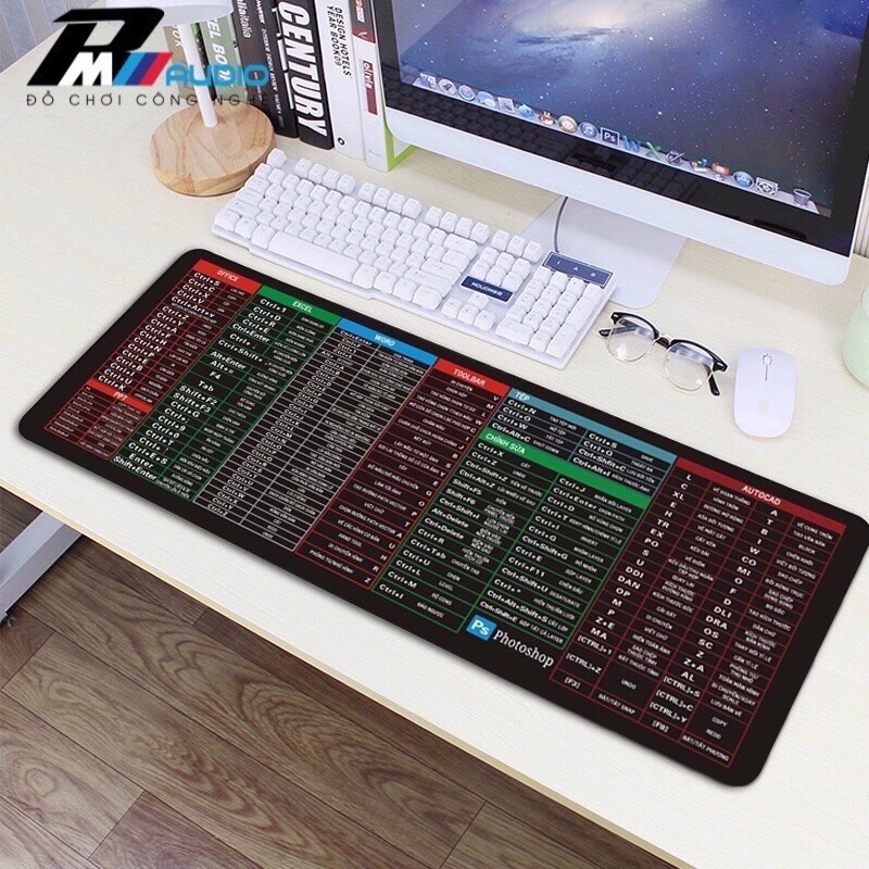 Miếng lót chuột bàn phím cỡ lớn nhỏ tấm lót bàn di chuột game thủ nhiều mẫu mã kích cỡ may bo viền chắc chắn di chuột êm