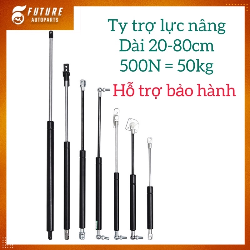 Ty trợ lực ty hơi hỗ trợ chống cốp chống đỡ nắp cabo loại 500N cho xe hơi  xe công trình máy xúcủi ( Giá/chiếc )