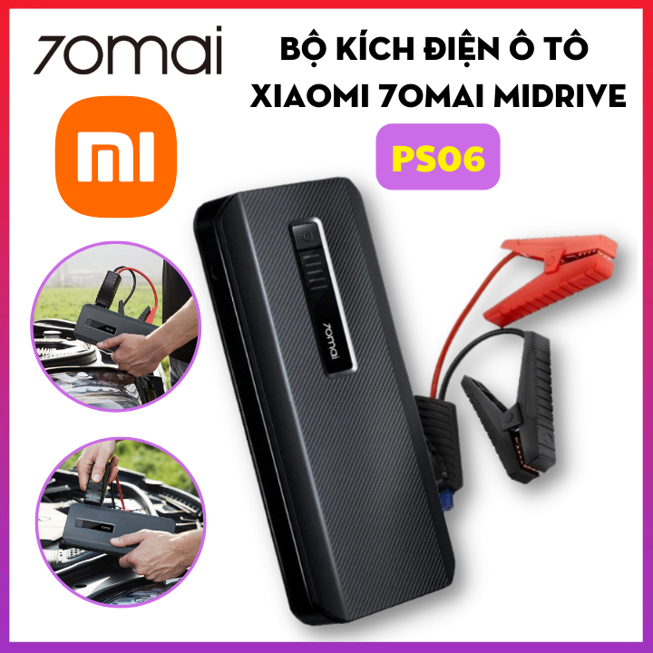 Bộ kích điện bình ắc quy xe ô tô Xiaomi 70mai Midrive PS06 - Pin 18.000MAh