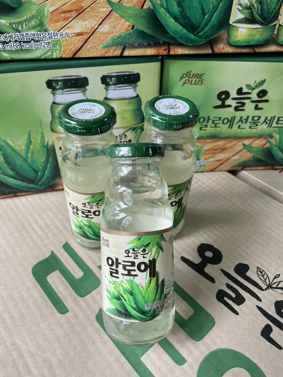 Nước uống lô hội nha đam hàn quốc chai 180ml
