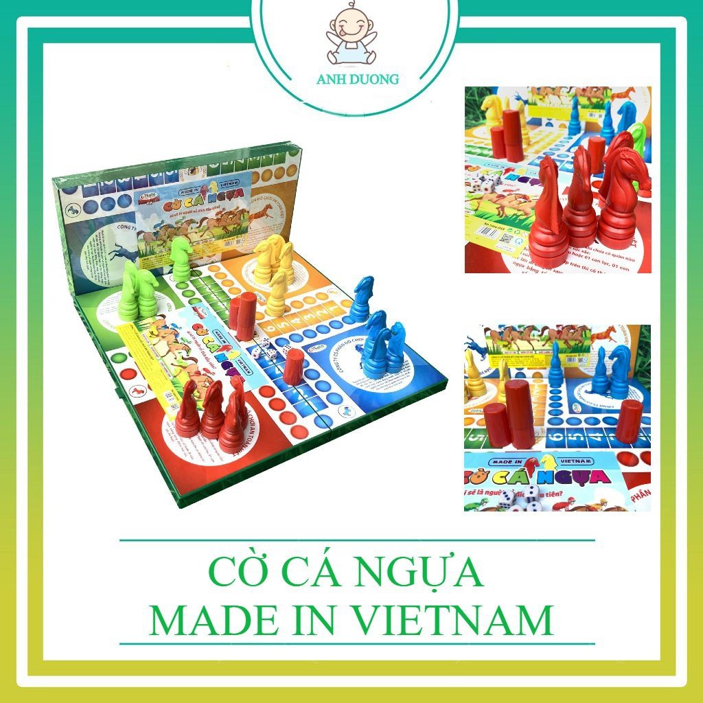 Cờ Cá Ngựa Sato M2 - 31x31cm Đồ chơi an toàn Việt Nam
