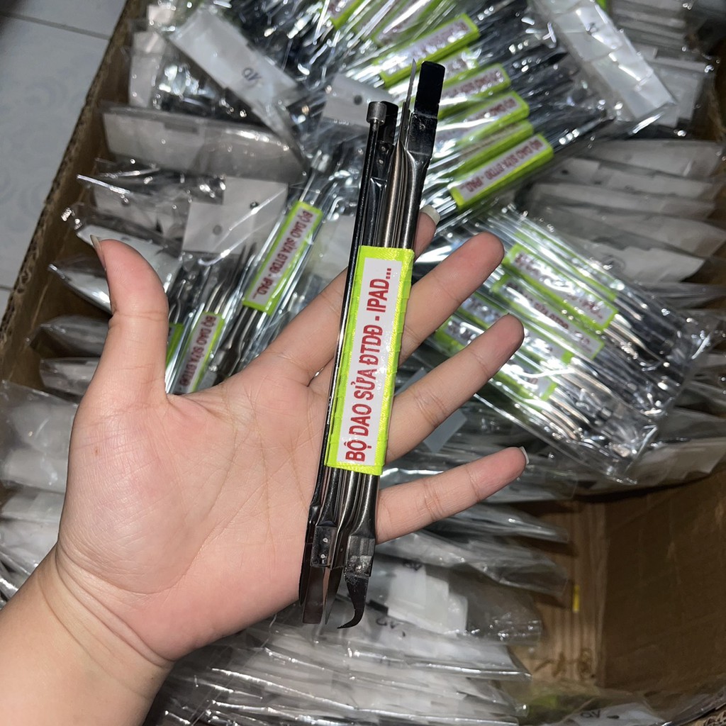 Bộ dao inox đa năng tháo điện thoại cạo keo ic