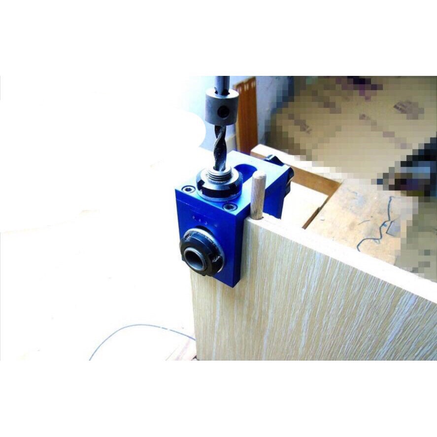 Bộ cữ khoan ốc cam chốt gỗ 3 in 1 siêu tiện lợi, với công dụng tạo chốt, khoan ốc cam với 2 mũi khoan bản lề kích thước đường kính 8mm, 10mm và mũi khoét 15mm