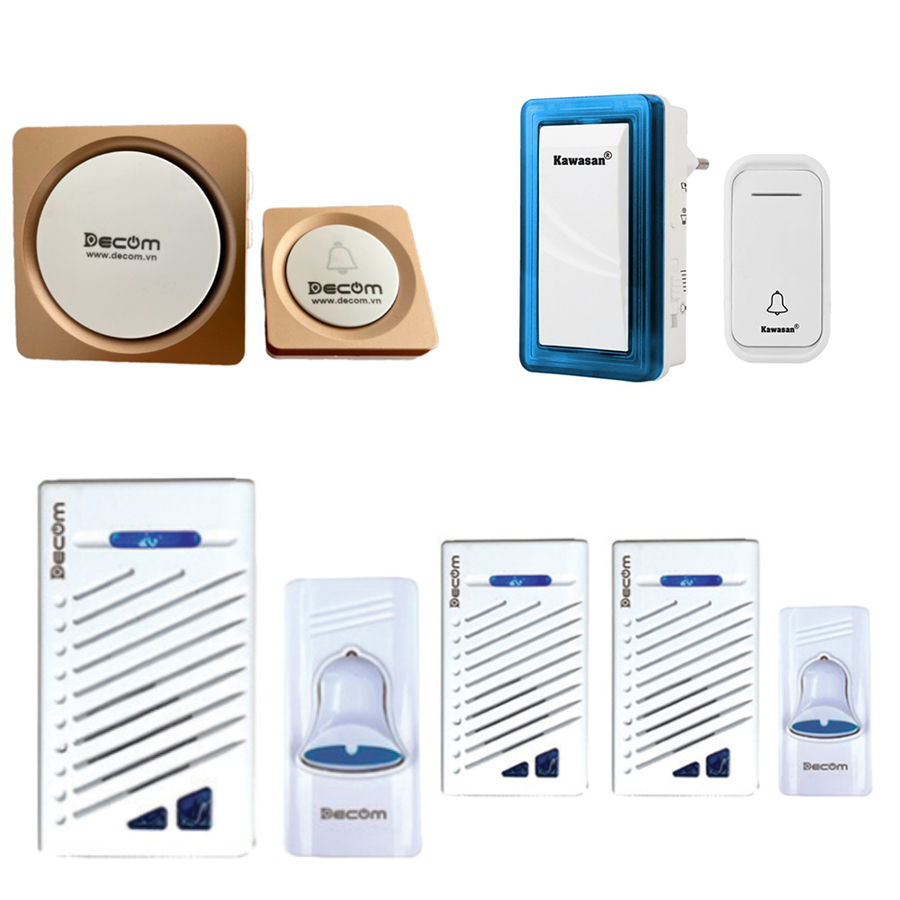 Chuông cửa không dây nhiều mẫu DECOM - Điện Việt