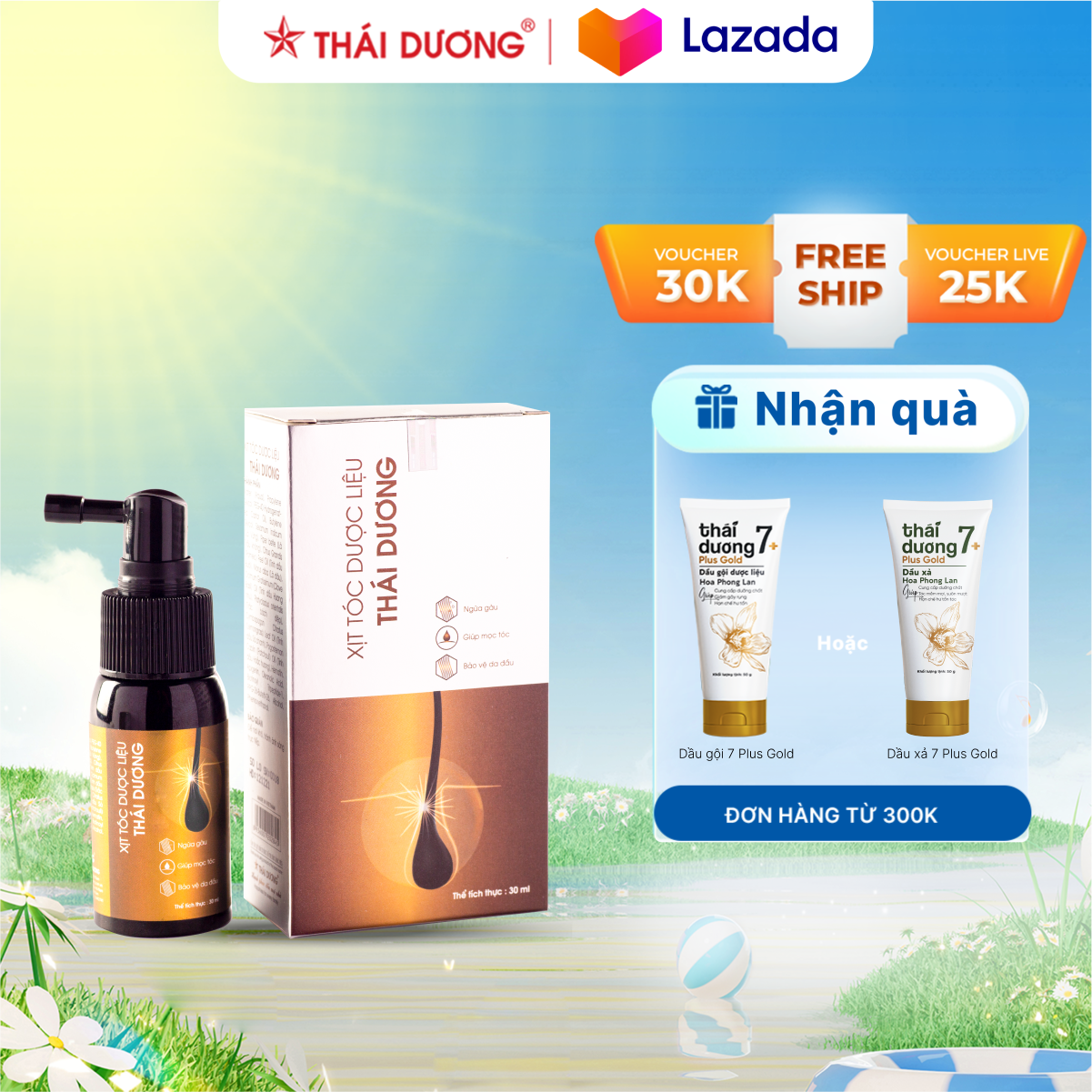 Xịt Mọc Tóc Dược Liệu Thái Dương - Sao Thái Dương