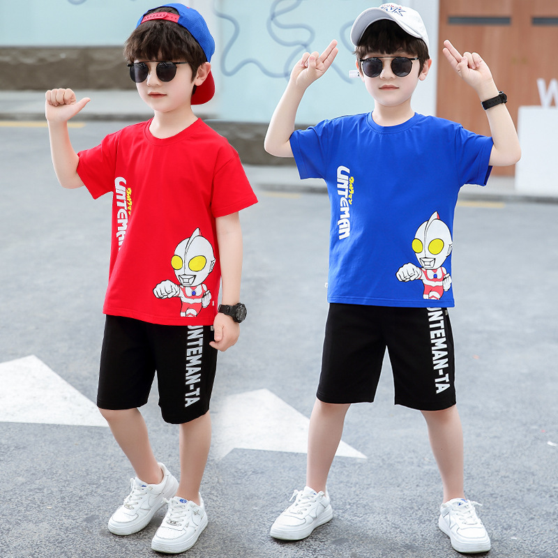 Quần Áo Trẻ Em , Đồ Bộ Bé Trai , Bộ Quần Áo Hè Chất Mịn Thoáng Mát  Mẫu Siêu Nhân GAO Cho Bé Từ 16 - 40kg