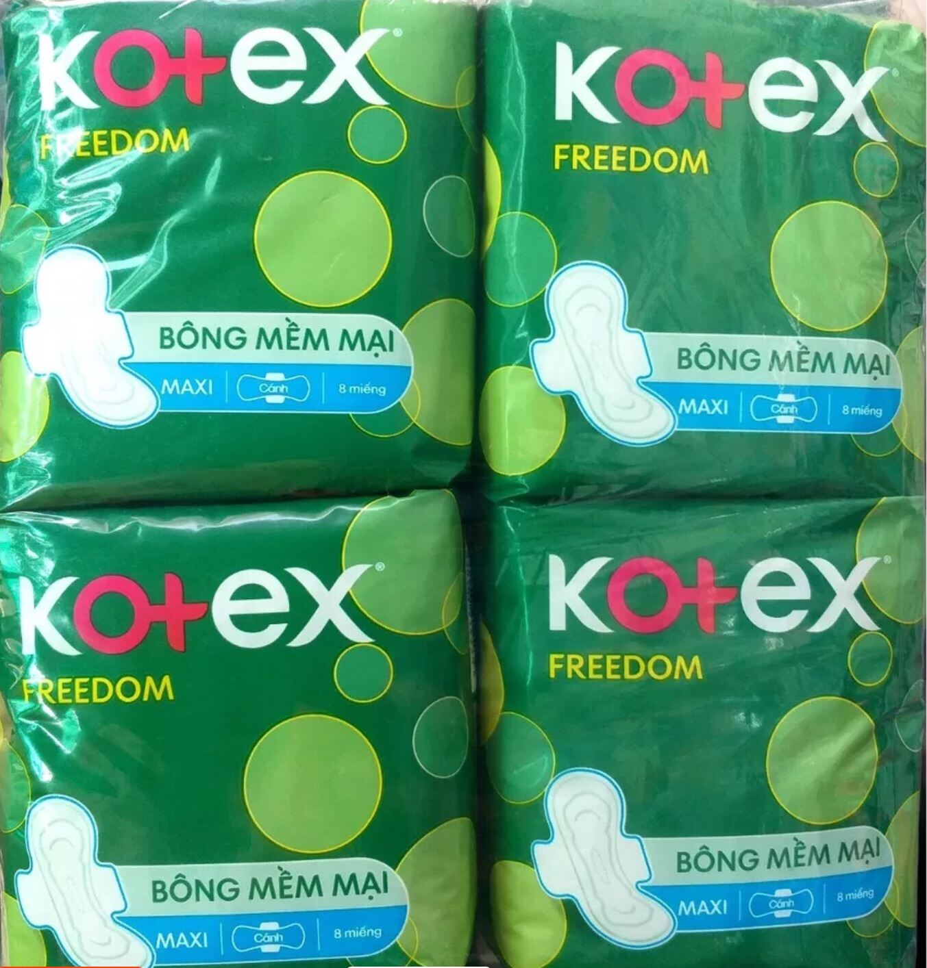 - 1 gói kotex freedom maxi cánh- mỗi gói 8 miếng- hsd luôn mới