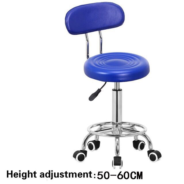 QB-341B Ghế Quầy Thấp Nệm Tròn Có Lưng Tựa,  Cao 45-55cm Từ Đất Đến Nệm Ngồi