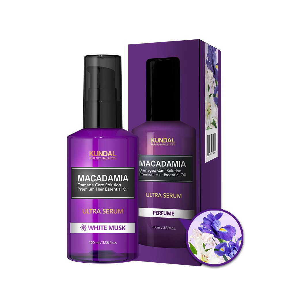 Serum Dưỡng Tóc Kundal Macadamia Hoa Xạ Hương Trắng 100ml