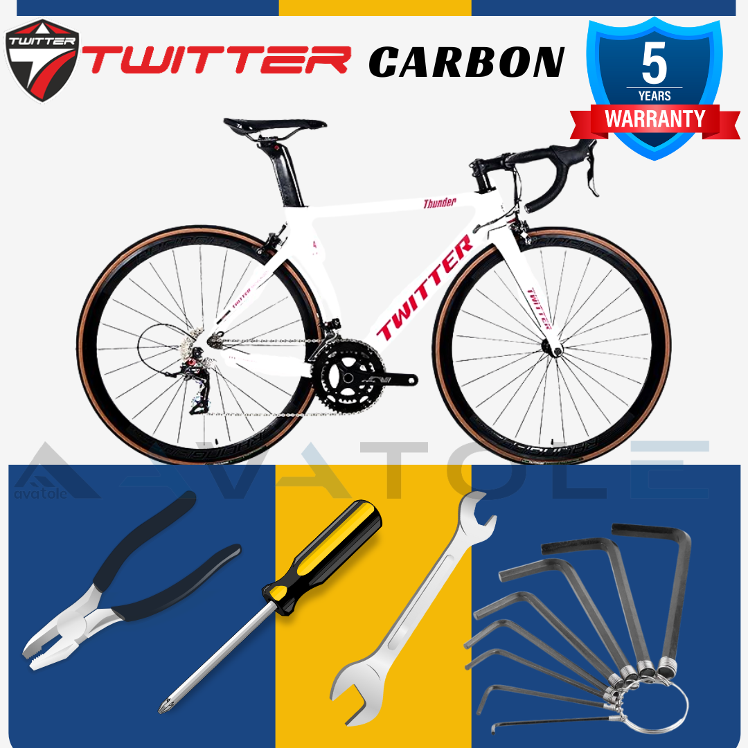 Xe đạp đua Twitter Thunder C 2021, Khung sườn Carbon size 46 / 48, Bộ truyền động Retrospec 22speed,